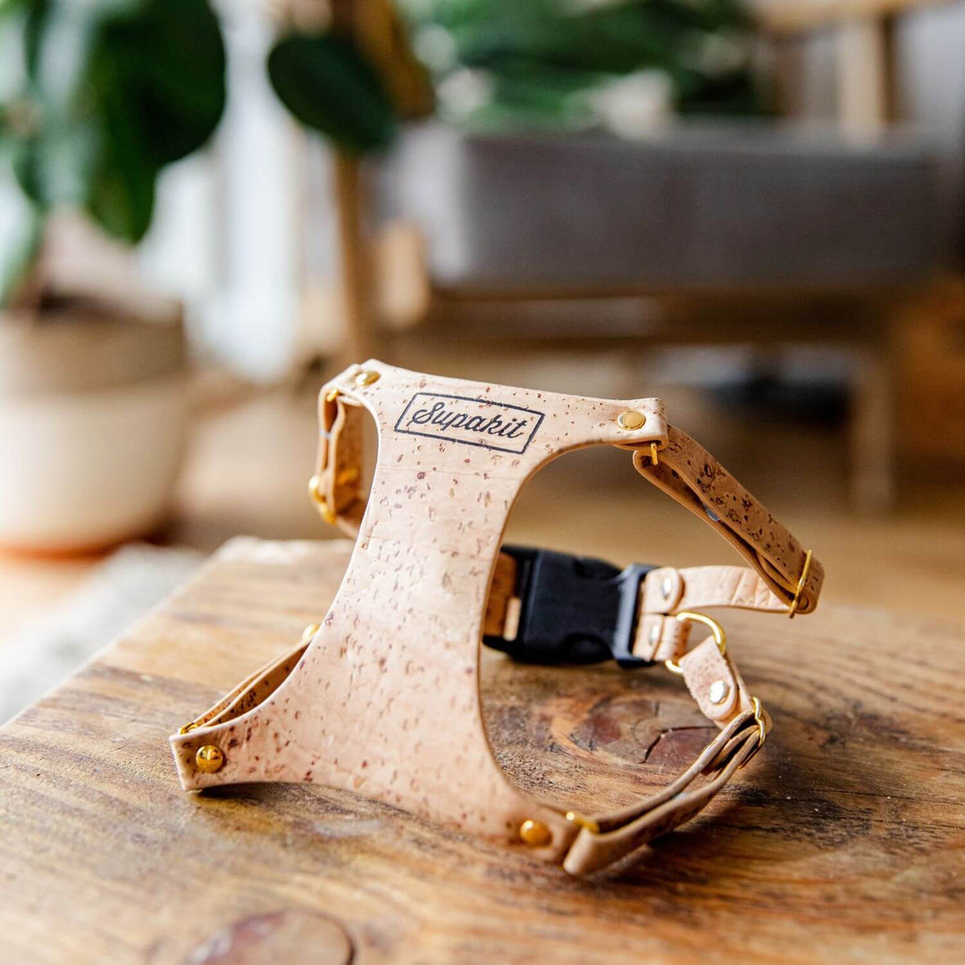 Cat Harness and Leash - Supakit - Natural Cork #style_natural-vegan-cork
