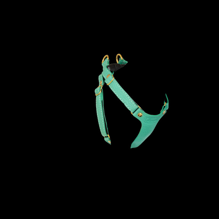 Leather Cat Harness - Supakit - Mint Green #style_mint-green-leather