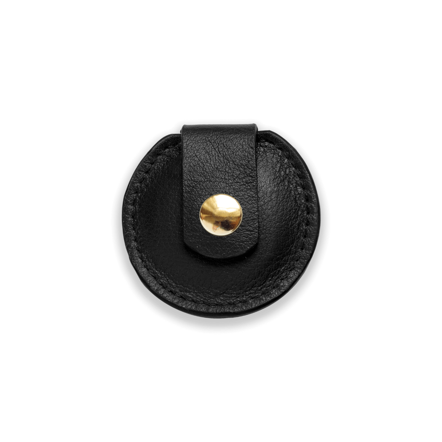 Leather Airtag Holder for Cats #style_black-leather