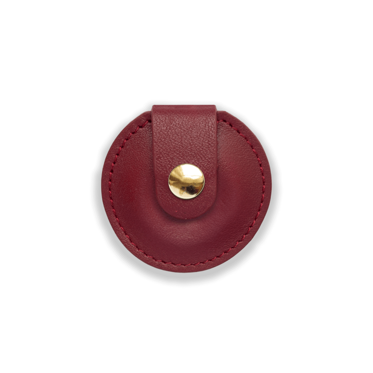 Leather Airtag Holder for Cats #style_burgundy-leather