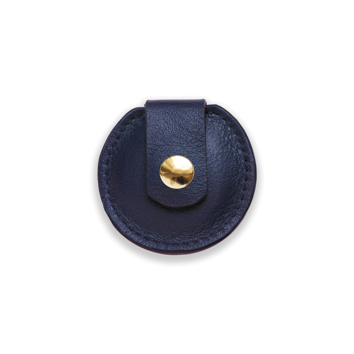 Leather Airtag Holder for Cats #style_midnight-blue-leather