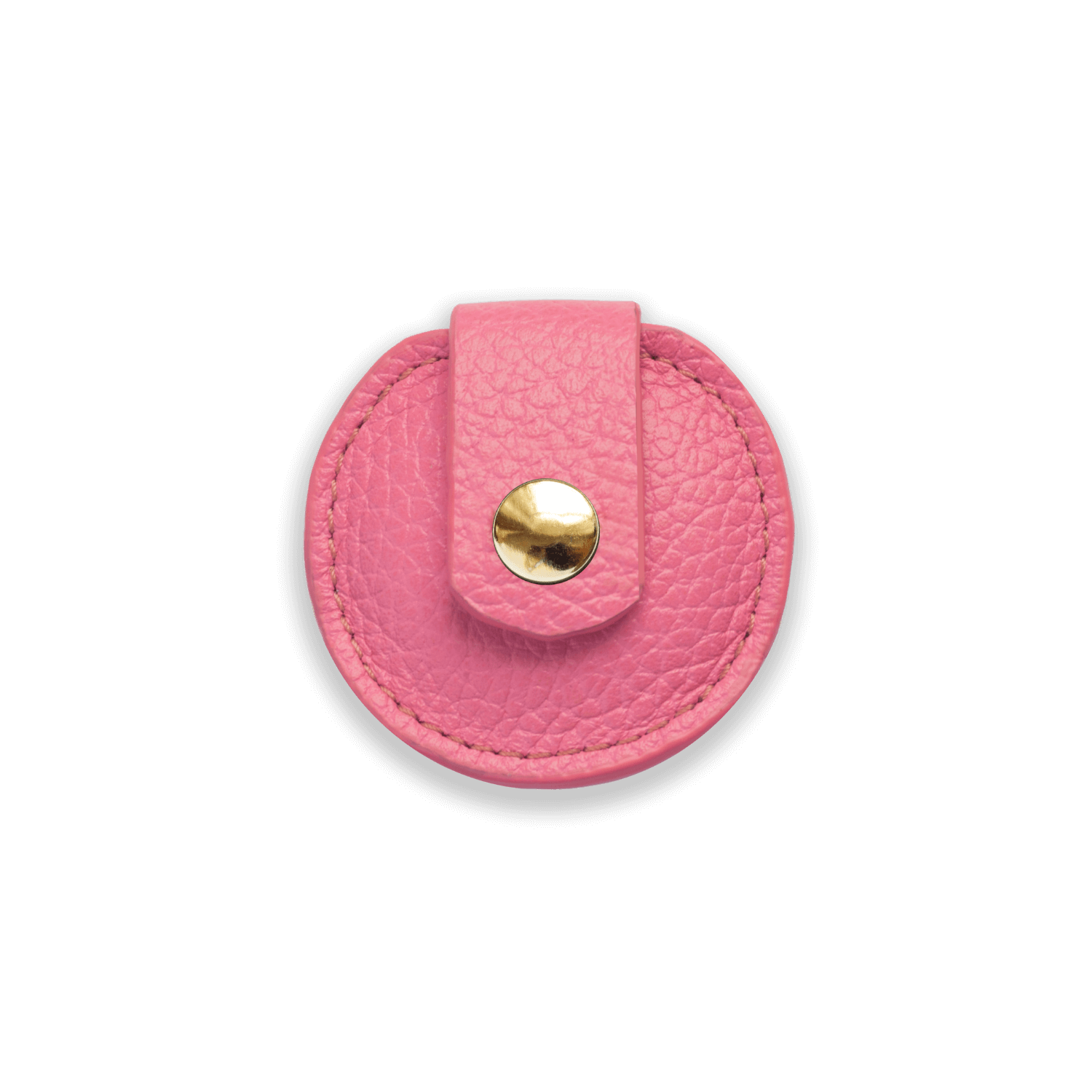 Leather Airtag Holder for Cats #style_rose-pink-leather