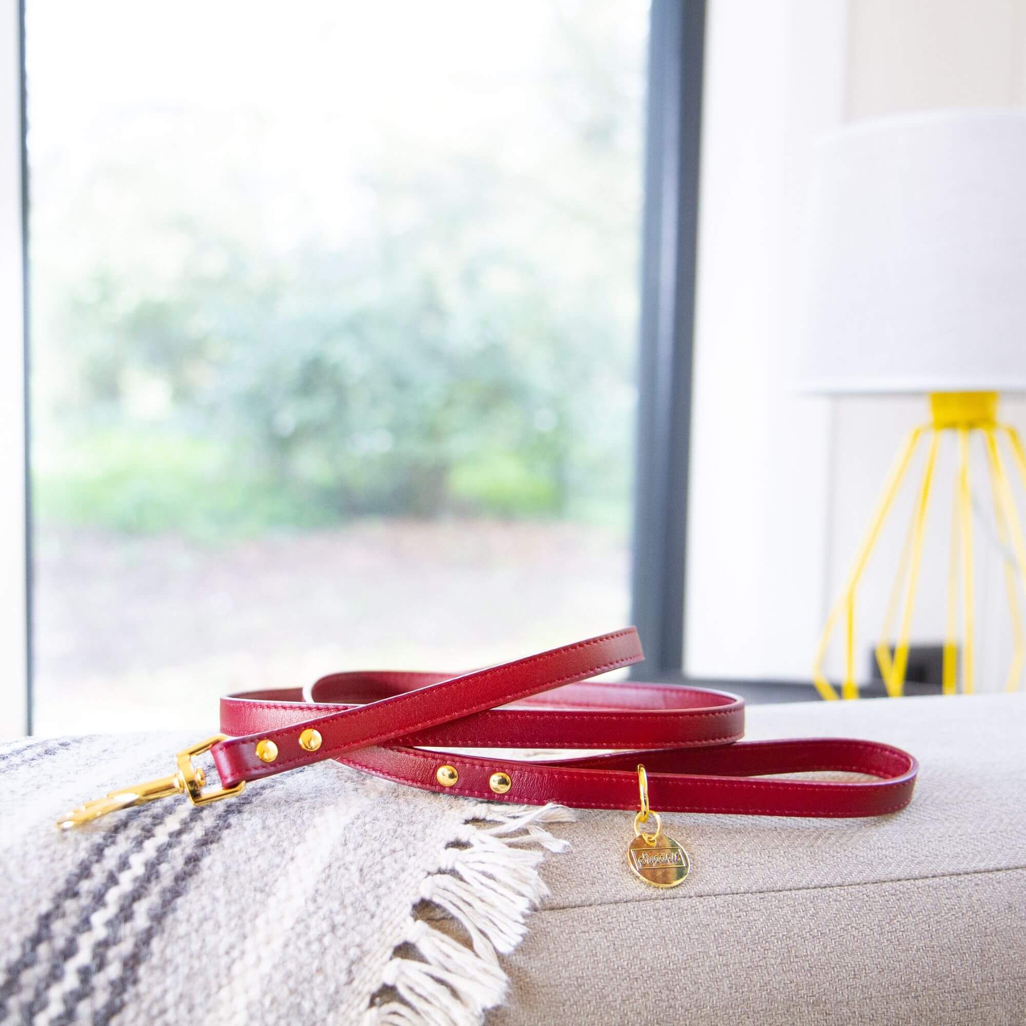 Luxury Lead For Cats - Supakit #style_burgundy-leather