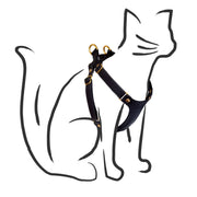 Black Leather Cat Harness - Supakit