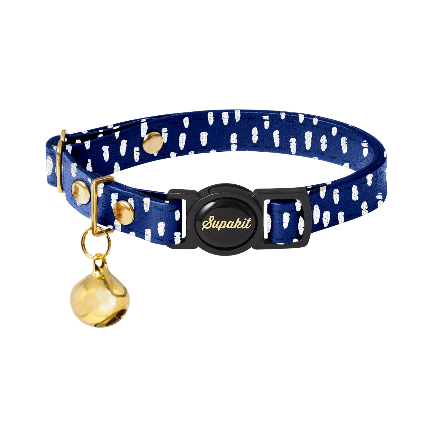 Cat Collar - Supakit - Blue Spotted #style_blue-spotted-textile