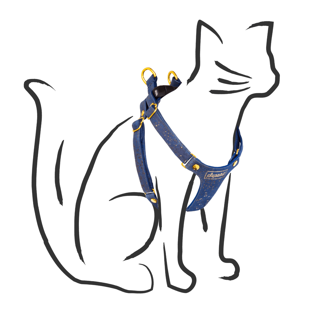 Cat Harness - Supakit - Blue Cork