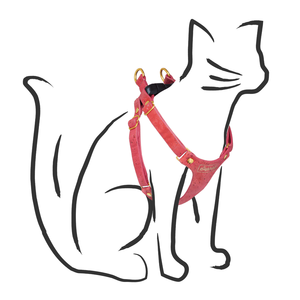 Cat Harness - Supakit - Pink Cork