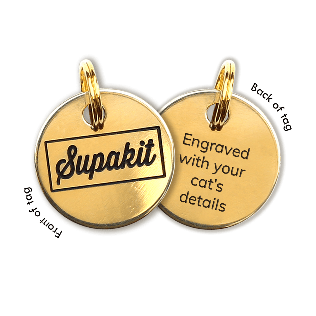 Cat Tag Collar - Supakit #engraving_one-sided
