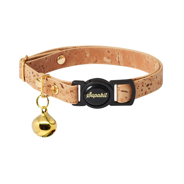 Eco Friendly Cat Collar - Natural Cork - Adult Size