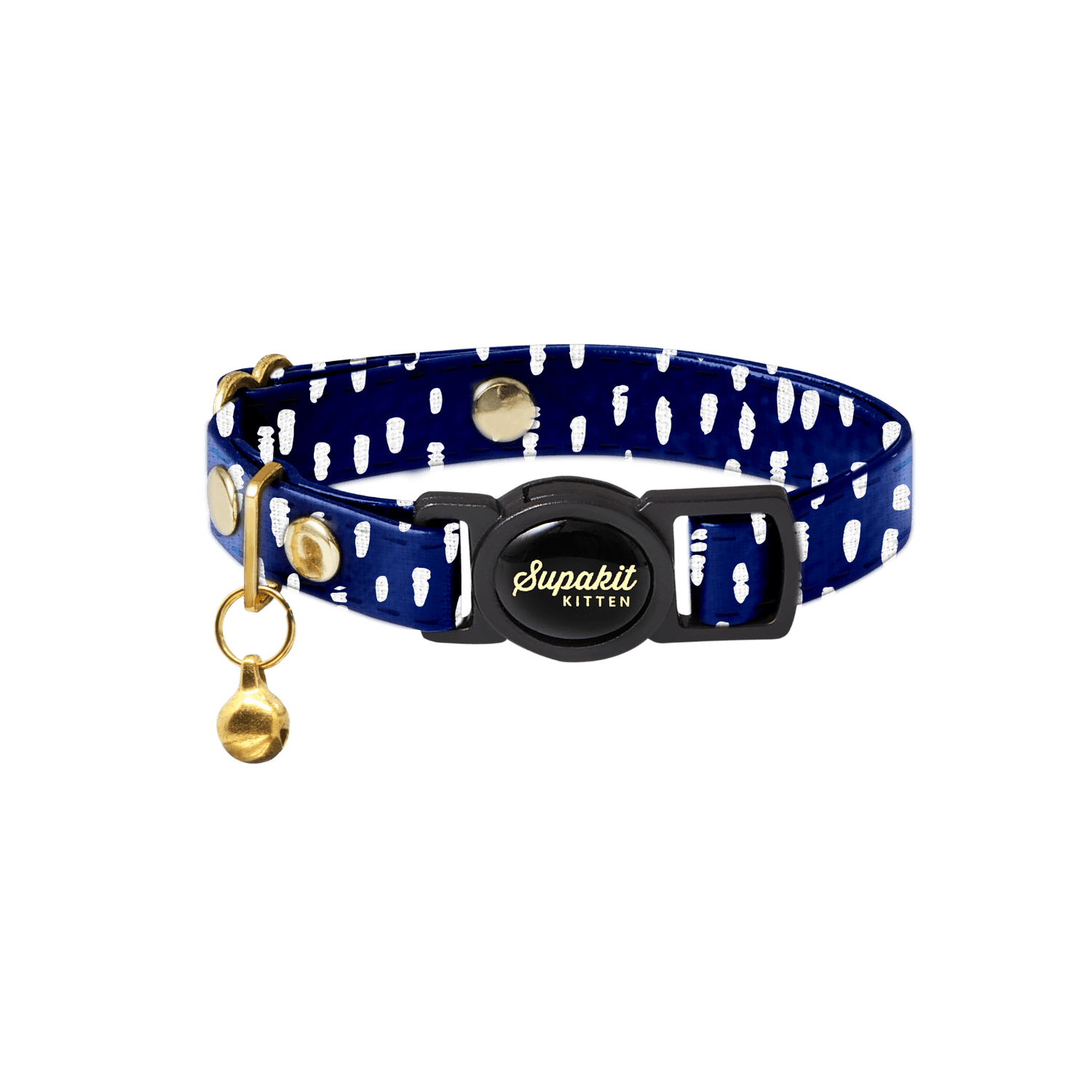 Kitten Collar - Supakit - Blue Spotted #style_blue-spotted-textile