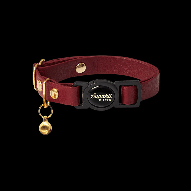 Kitty Collars - Supakit - Burgundy #style_burgundy-leather