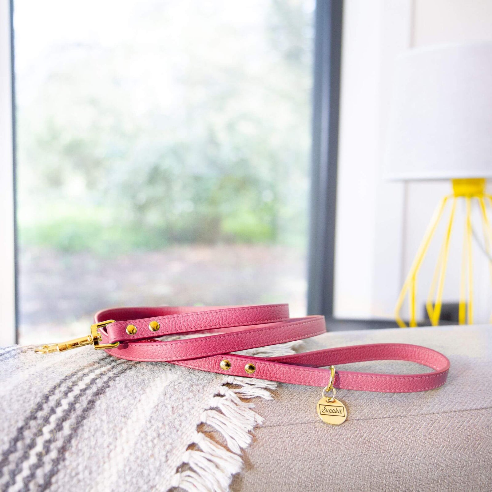 Luxury Lead For Cats - Supakit #style_rose-pink-leather