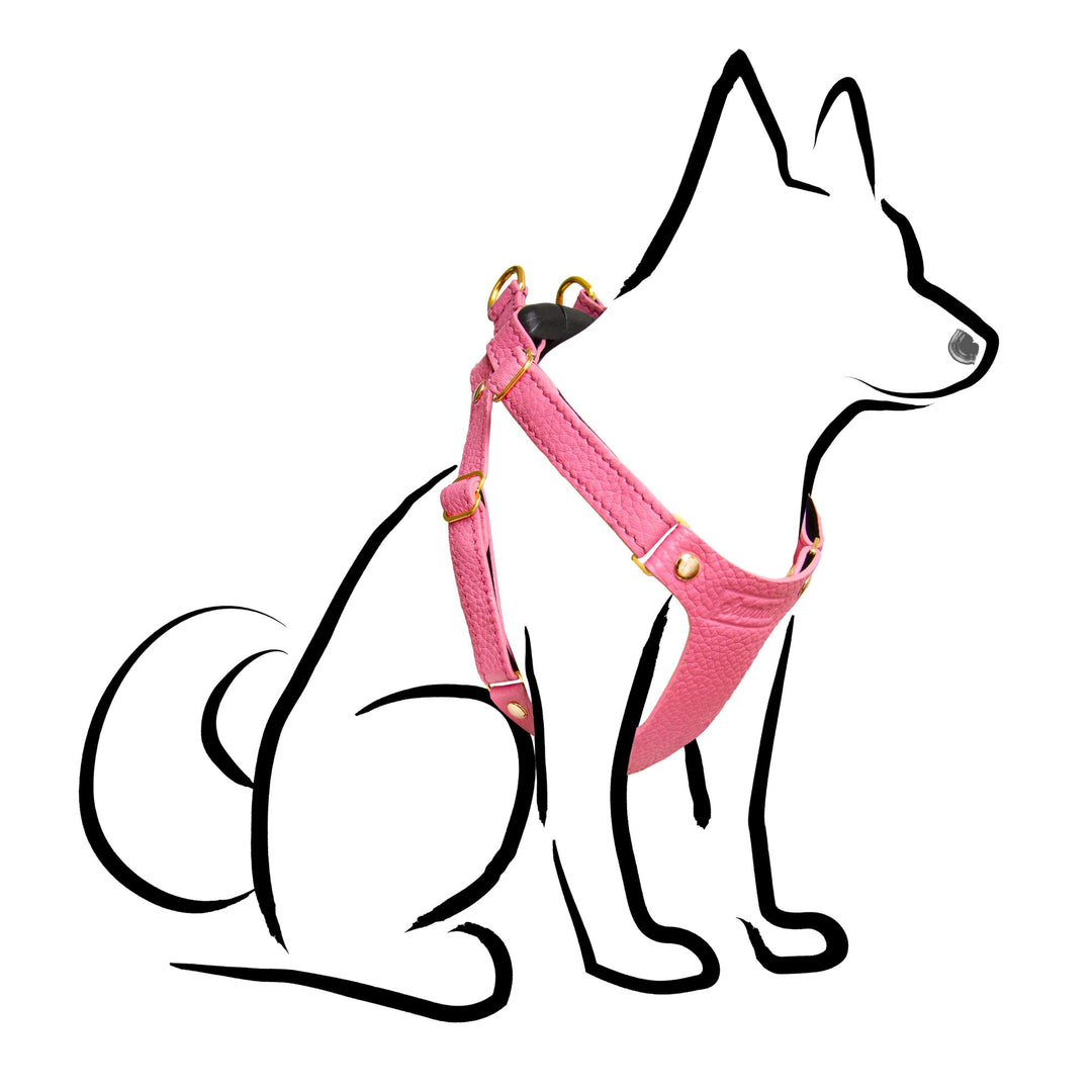 Pink Dog Harness Small - Leather - Supakit