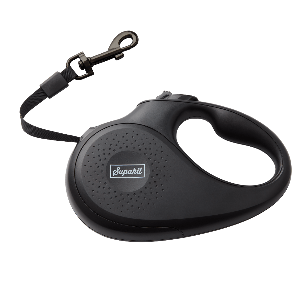 Retractable Dog Leash for Small Dogs - Supakit - Black