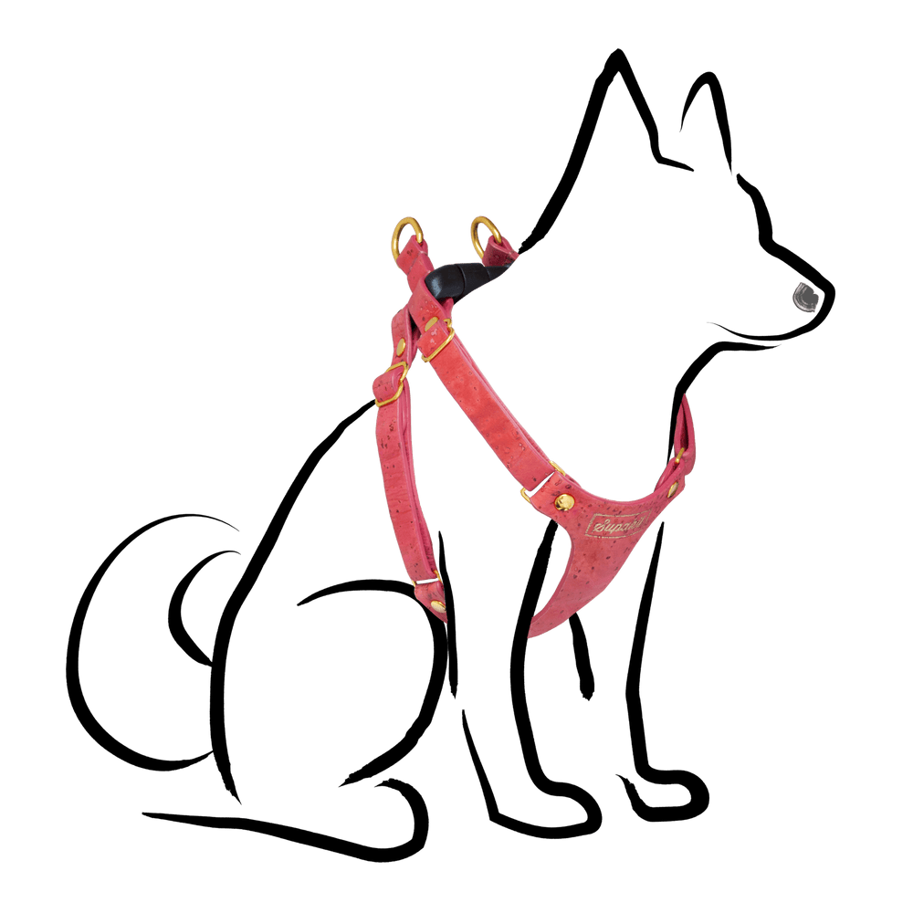 Small Dog Harness - Supapup - Pink Cork