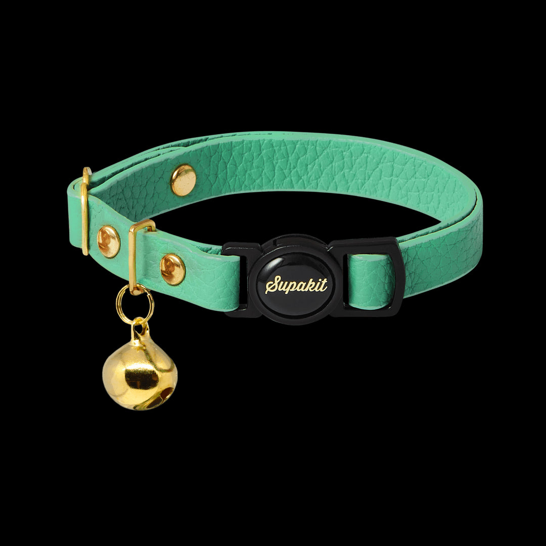 Soft Cat Collar - Supakit - Mint Green #style_mint-green-leather