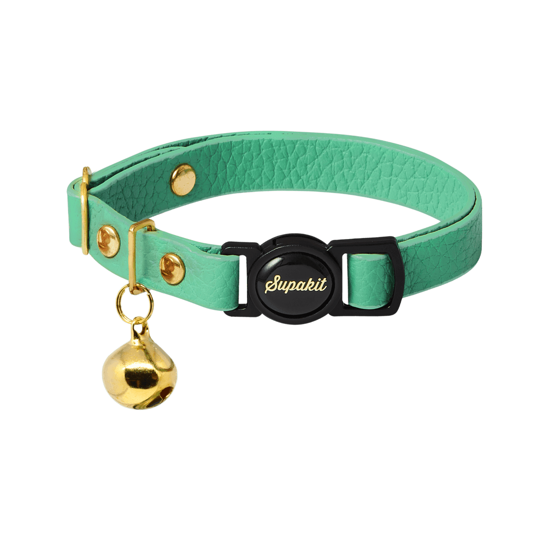 Soft Cat Collar - Supakit - Mint Green #style_mint-green-leather